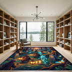 Ethereal Forest Lantern Spirit Journey Rug