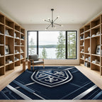 Modern Royal Navy Silver Heraldic Shield Rug