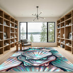 Iridescent Pearlescent Shell Ocean Art Rug