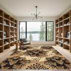 Leopard Head Tan Wild Animal Rug