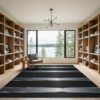Modern Carbon Fiber Stripe Rug