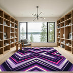 Bold Purple Pink Jagged Chevron Rug