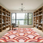 Retro Terra Cotta Rainbow Arch Repeating Rug