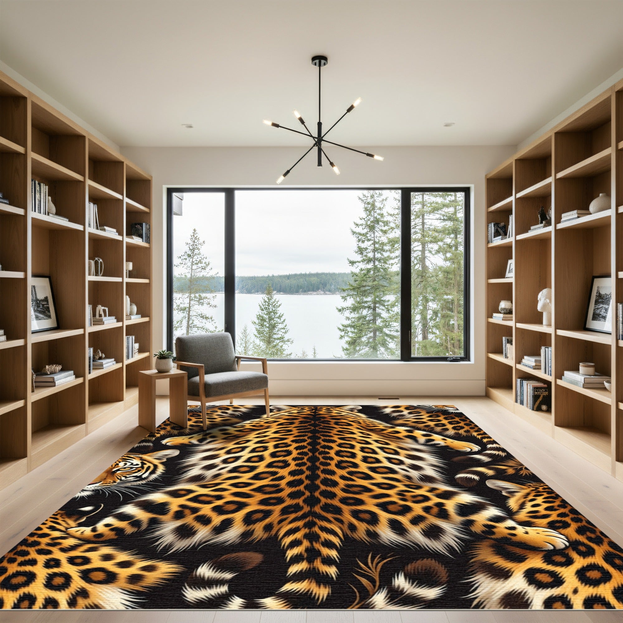 Bold Leopard Animal Print Rug