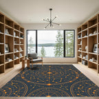 Celestial Navy Gold Constellation Map Rug