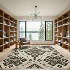 Golden Diamond Constellation Geometric Rug