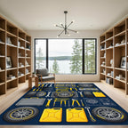 Automotive Industrial Wrench and Tire Grid Rug