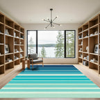 Ethereal Ocean Gradient Striped Rug