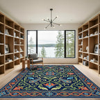 Ornate Paisley Floral Lattice Rug