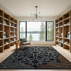 Silver Bronze Geometric Starburst Harmony Rug