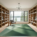 Sage Green Abstract Wave Overlay Rug