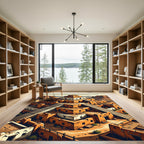 Terracotta Pueblo Village Stairway Rug