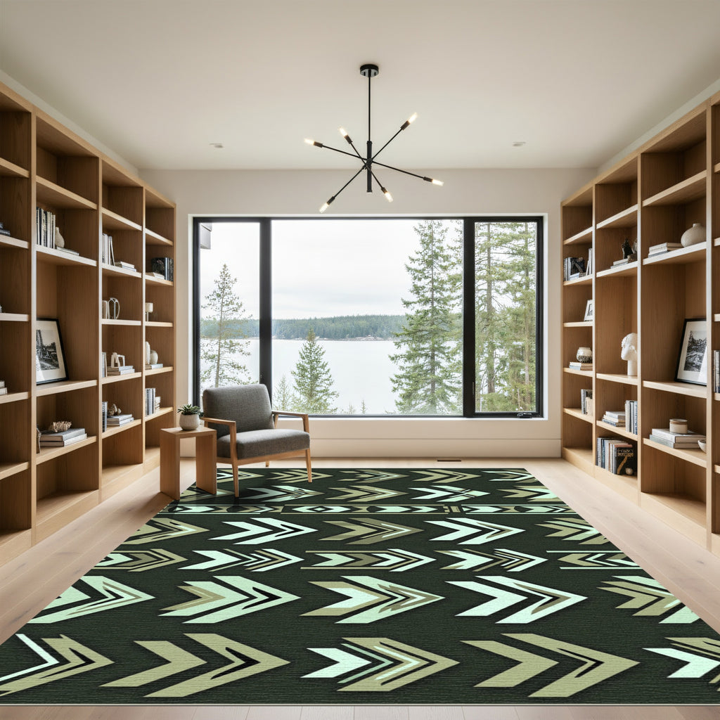 Geometric Arrow Array Khaki Rug