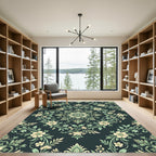 Vintage Cream Floral Scrollwork Rug