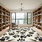 Monochromatic Animal Paw Scratch Accent Rug
