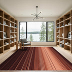 Rich Earth Tone Vertical Stripe Rug