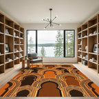 Terracotta Arches Intricate Geometric Arrangement Rug