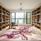 Deep Burgundy Swirl Cloudscape Rug