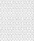 Geometric White Textured Hexagon Rug