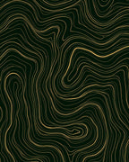 Golden Winding Lines Dark Rug