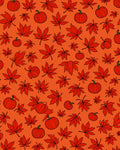 Red Autumn Leaf Pumpkin Scatter Rug
