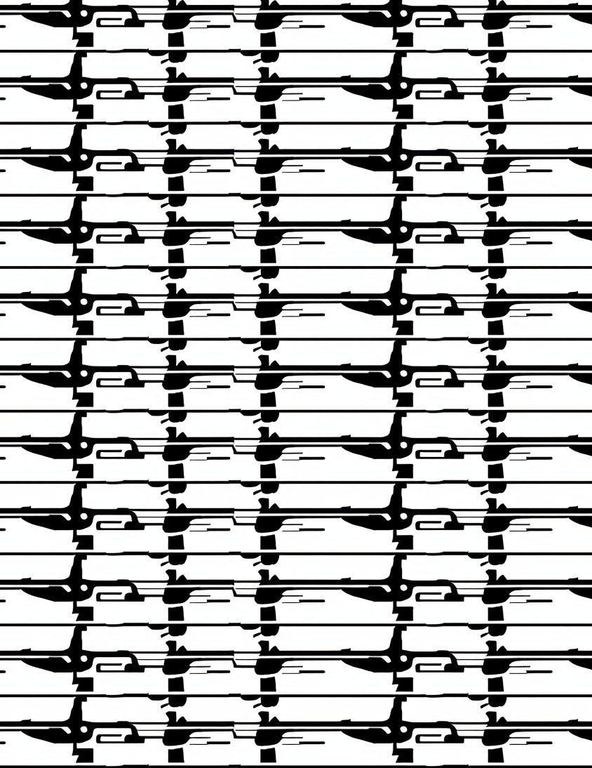 Bold Black White Horizontal Stripes Rug