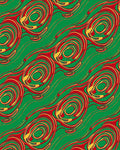 Red Yellow Swirl Abstract Ocean Rug