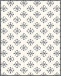 Ivory Gray Floral Medallion Repeat Rug