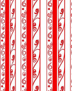 Bold Red Vertical Swirl Stripe Rug