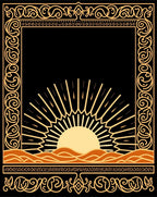 Golden Sun Rising Over Rippled Dunes Rug