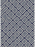 Navy White Diamond Lattice Abstract Rug