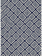 Navy White Diamond Lattice Abstract Rug