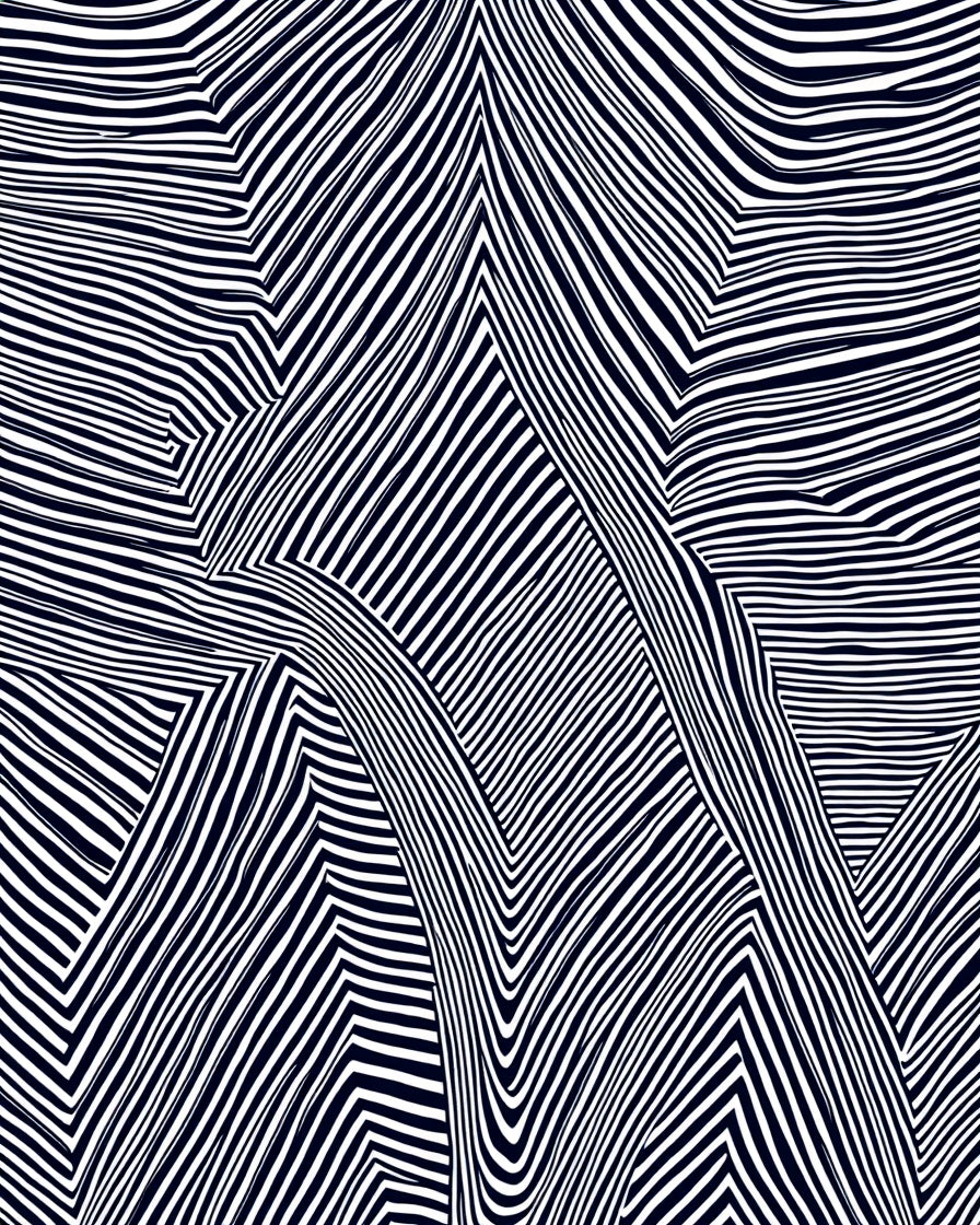 Bold Black White Optical Illusion Rug