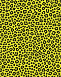Vibrant Yellow Black Animal Spots Rug