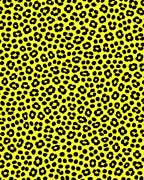 Vibrant Yellow Black Animal Spots Rug