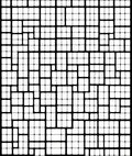 Monochrome Square Grid Abstraction Rug