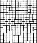 Monochrome Square Grid Abstraction Rug