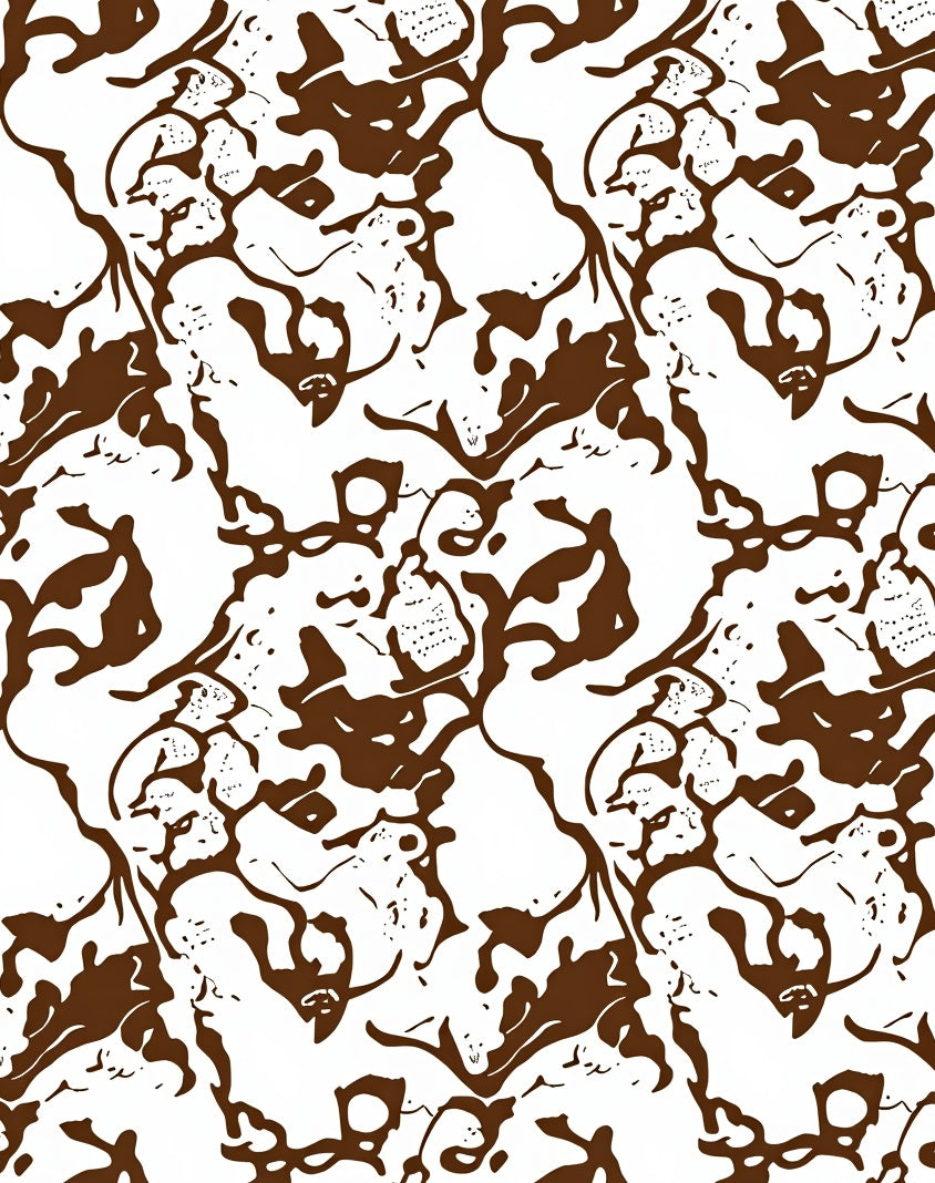 Brown Organic Splash Abstract Rug