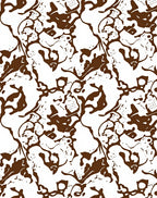 Brown Organic Splash Abstract Rug