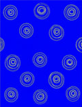Deep Blue Concentric Circles Rug