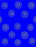 Deep Blue Concentric Circles Rug