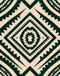 Bold Forest Green Tribal Diamond Rug