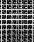 Graphic Black White Abstract Grid Rug