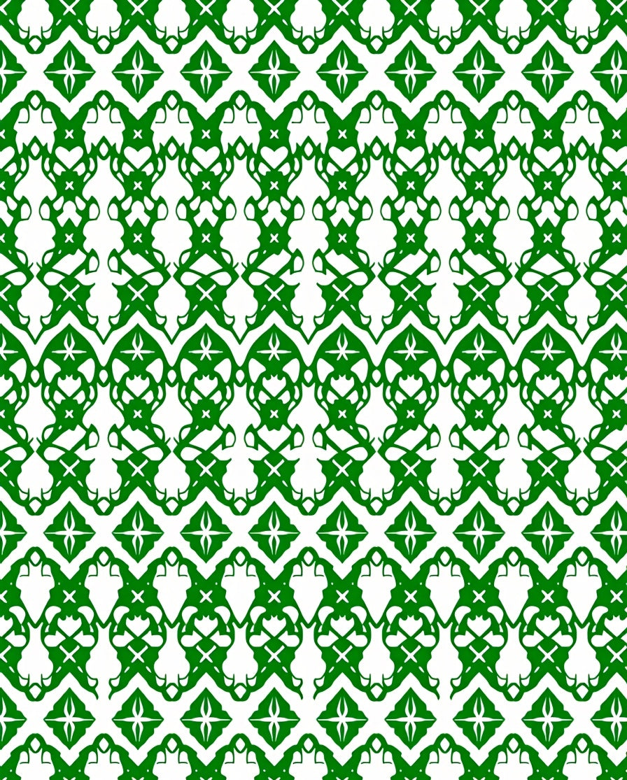 Emerald Green Lattice Art Deco Rug