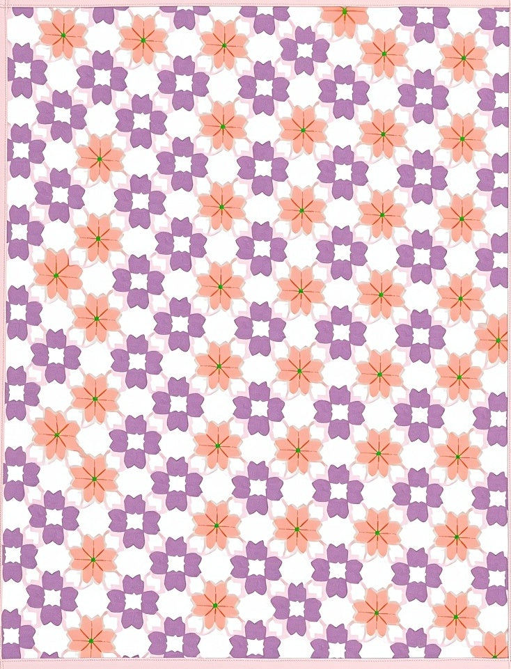 Blossom Array Pink Purple Geometric Rug