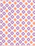 Blossom Array Pink Purple Geometric Rug