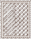 Dark Brown Diagonal Lattice Rug