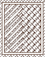 Dark Brown Diagonal Lattice Rug