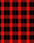Red Black Buffalo Check Squares Rug