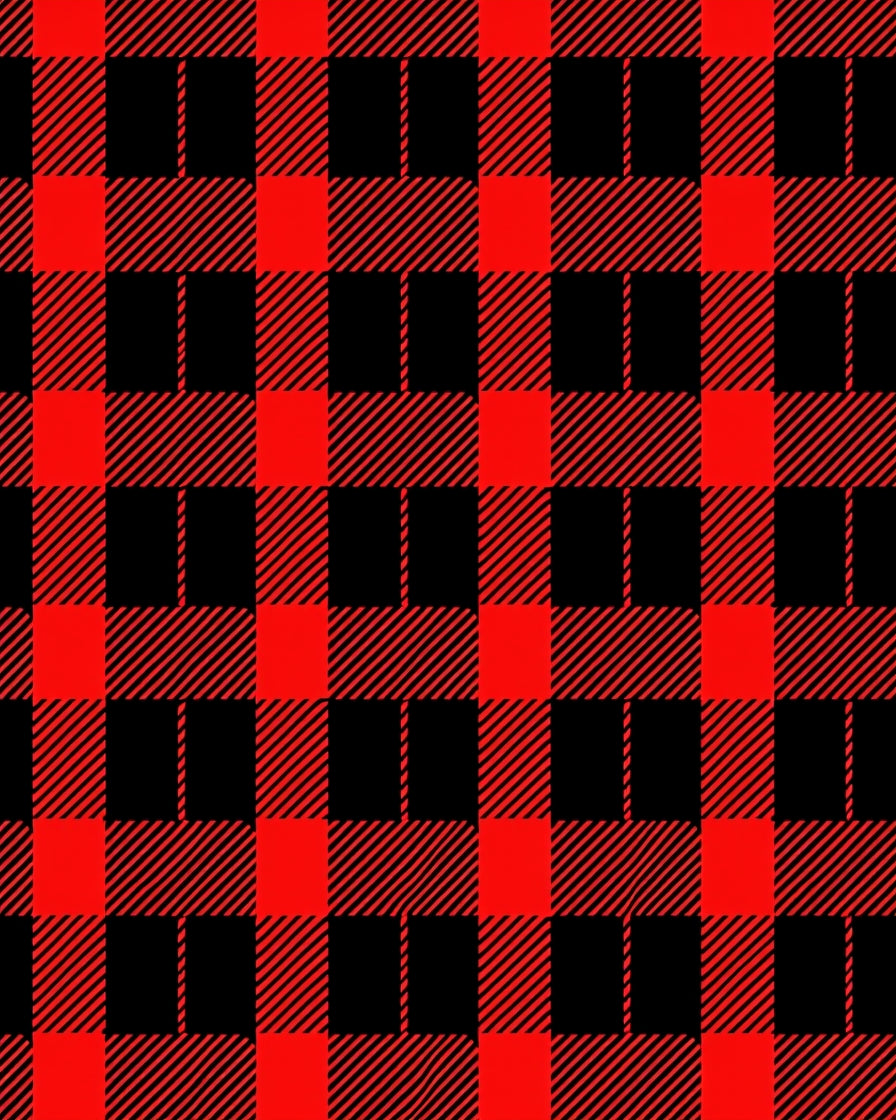Red Black Buffalo Check Squares Rug